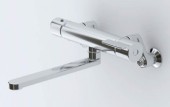 サーモ付壁付バス水栓
